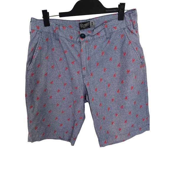 Retrofit Other - Men's blue chambray lobster print shorts sz 32 Retrofit